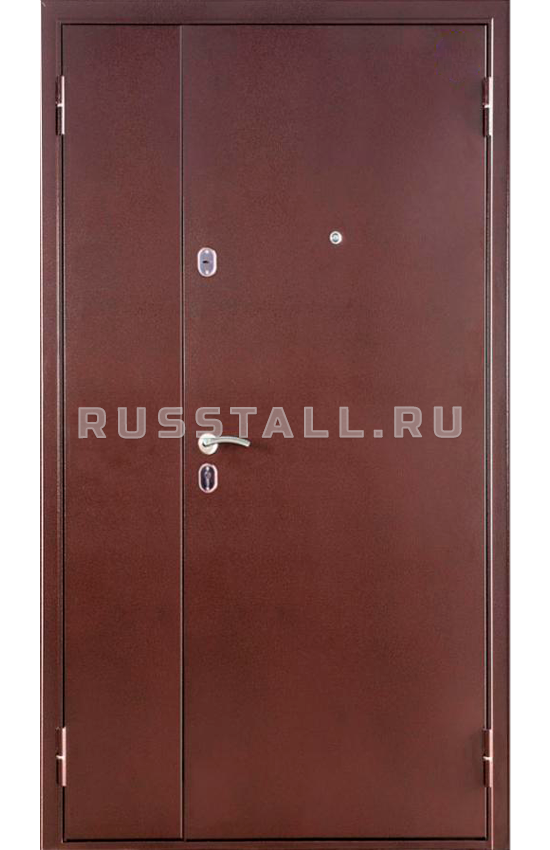 Двухстворчатая железная входная дверь RS23