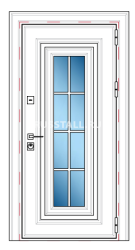 Металлическая дверь в коттедж c металлофиленкой RS-114 - Изображение
