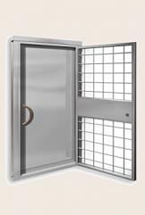 Стальная дверь с решеткой в КХО RS-333 - Изображение