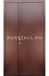 Металлическая двухстворчатая входная дверь RS24 - Изображение