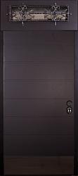 Современная входная дверь с верхней фрамугой RS-284 - Изображение